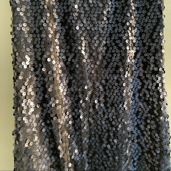 Sleeveless Navy Blue Sequin Mini dress - Picture 4 of 9